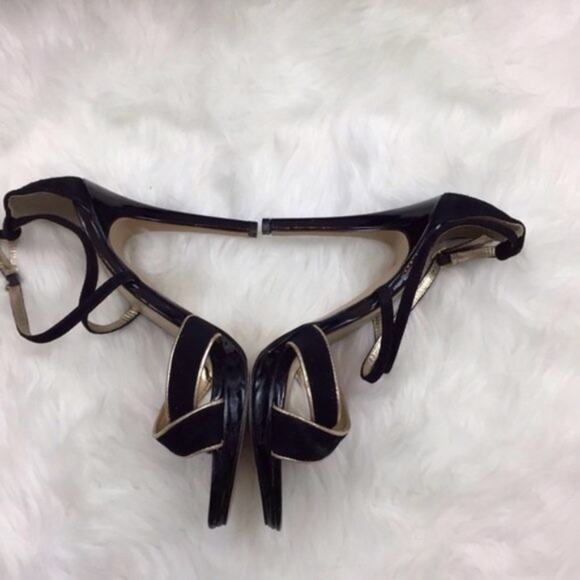 Lilly Pulitzer 7.5 Womens Black Velvet Strap Heels - Picture 4 of 5